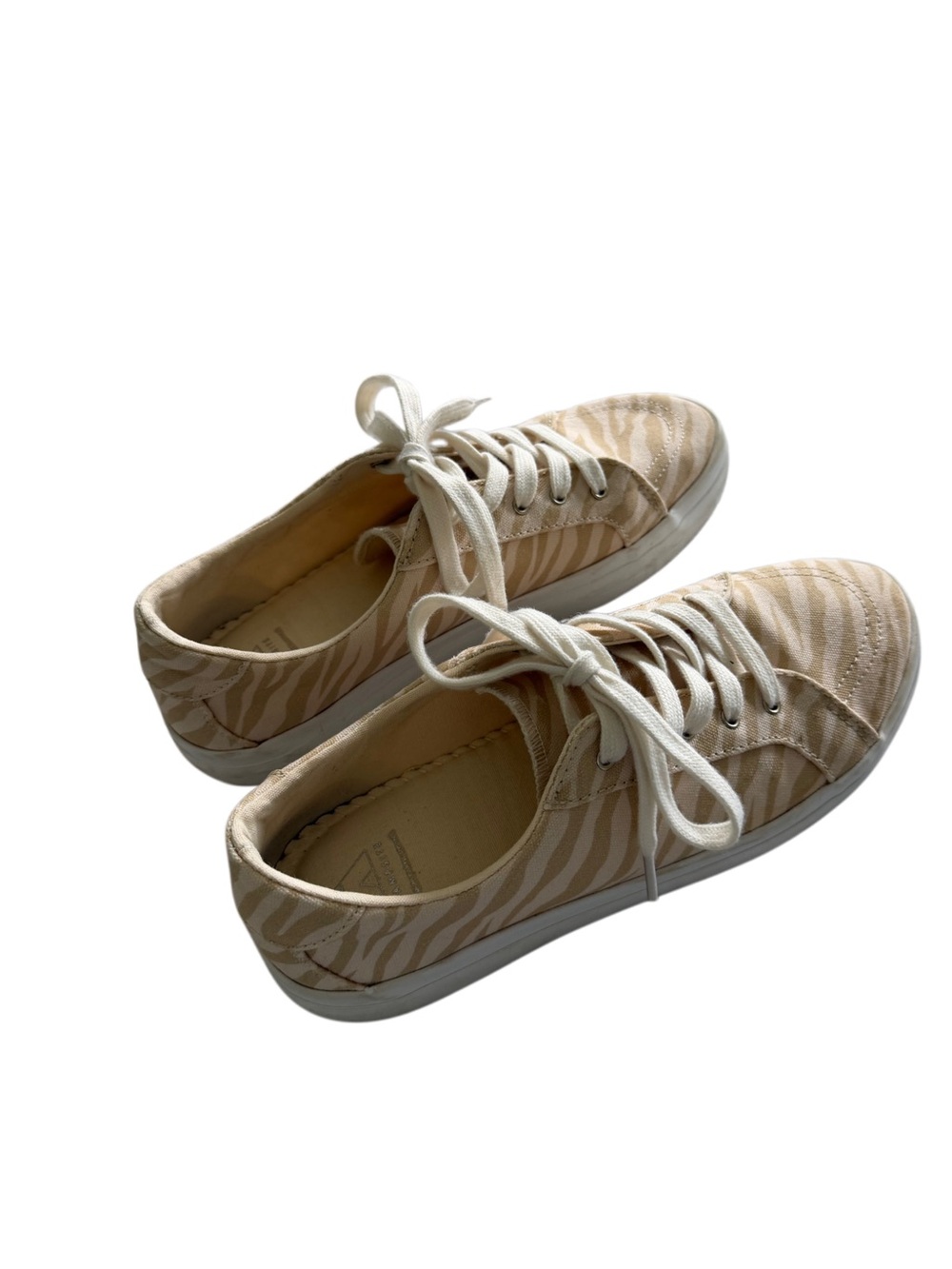 Campsite Beige Zebra-Print Low-Top Women's Sneakers